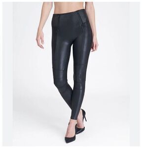 Spanx Faux Leather Hip-Zip Leggings size XS